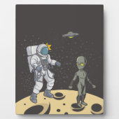 Astronaut und Alien Fotoplatte (Vorderseite)