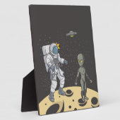 Astronaut und Alien Fotoplatte (Seite)