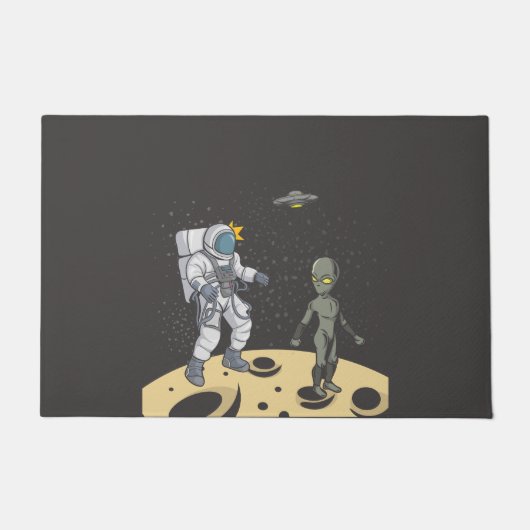 Astronaut und Alien Fußmatte (Vorderseite)