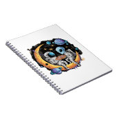 Astronaut und Alien genießen eine Scheibe Notizblock (Rechte Seite)