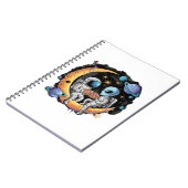 Astronaut und Alien genießen eine Scheibe Notizblock (Linke Seite)