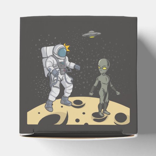 Astronaut und Alien Geschenkschachtel (Oben)