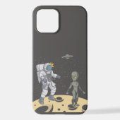 Astronaut und Alien iPhone Hülle (Rückseite)