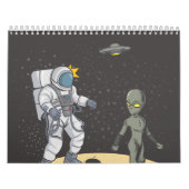 Astronaut und Alien Kalender (Titelbild)