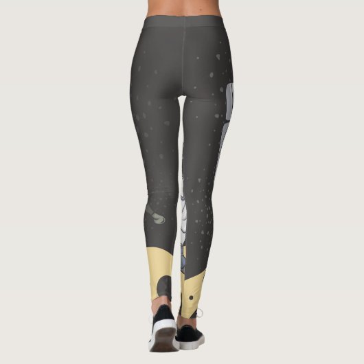 Astronaut und Alien Leggings (Rückseite)