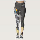 Astronaut und Alien Leggings (Vorderseite)