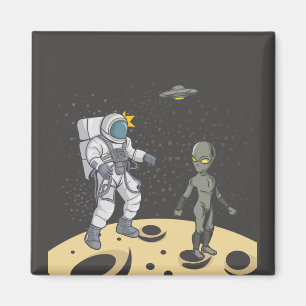Astronaut und Alien Magnet
