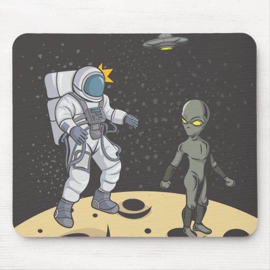 Astronaut und Alien Mousepad (Vorne)