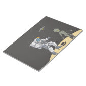 Astronaut und Alien Notizblock (angewinkelt)
