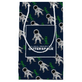 Astronaut und Alien, Party im Weltraum Kleine Geschenktüte (Vorderseite)