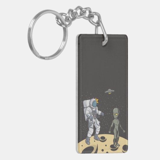 Astronaut und Alien Schlüsselanhänger (Vorderseite links)