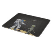 Astronaut und Alien Schneidebrett (Ecke)