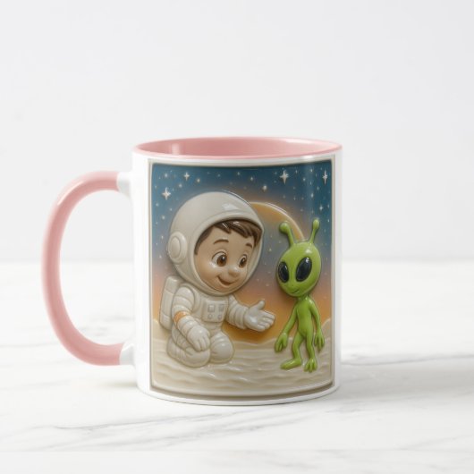 Astronaut und Alien Tasse (Links)