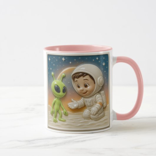Astronaut und Alien Tasse (Rechts)