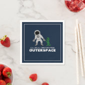 Astronaut und Alien, Weltraum Serviette (Beispiel)