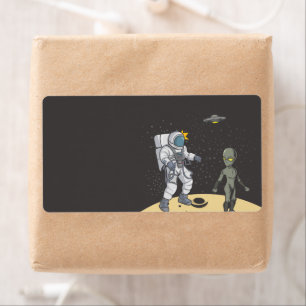 Astronaut und Außerirdischer