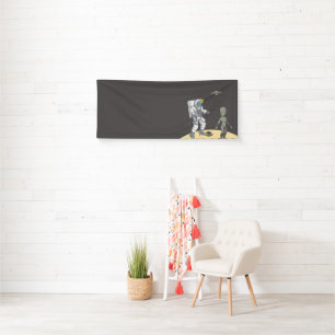 Astronaut und Außerirdischer   Banner