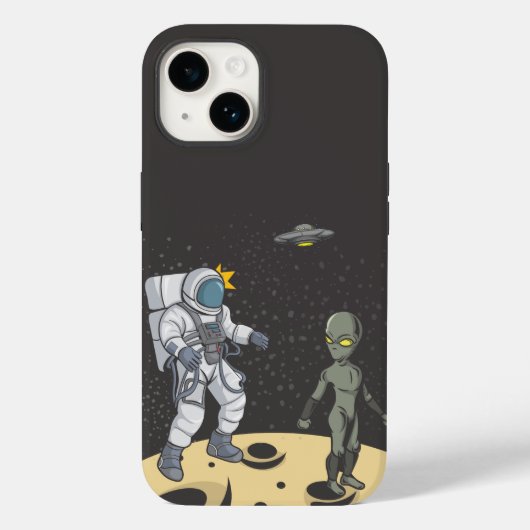 Astronaut und Außerirdischer Case-Mate iPhone Hülle (Rückseite)