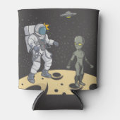 Astronaut und Außerirdischer Dosenkühler (Vorderseite)