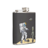 Astronaut und Außerirdischer     Flachmann (Rechts)