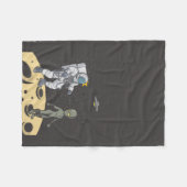 Astronaut und Außerirdischer Fleecedecke (Vorderseite (Horizontal))