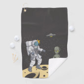 Astronaut und Außerirdischer    Golfhandtuch (Insitu)