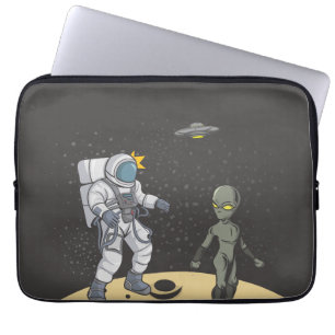 Astronaut und Außerirdischer    Laptopschutzhülle