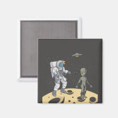 Astronaut und Außerirdischer Magnet (Vorderseite/Rückseite)