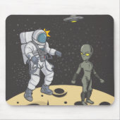 Astronaut und Außerirdischer Mousepad (Vorne)