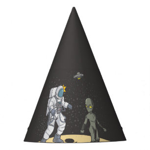 Astronaut und Außerirdischer   Partyhütchen