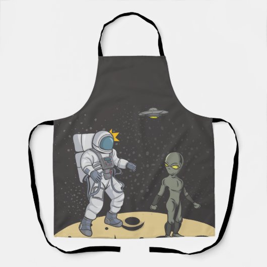 Astronaut und Außerirdischer Schürze (Vorderseite)