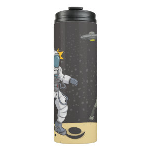 Astronaut und Außerirdischer     Thermosbecher