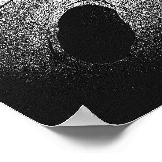 Astronaut und Beängstigender Schmetterling Poster (Ecke)