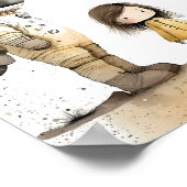 Astronaut und Girl-Poster Poster (Ecke)