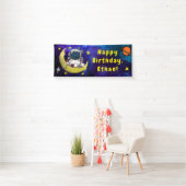 Astronaut und Moon Banner (Insitu)