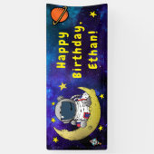 Astronaut und Moon Banner (Vertikal)