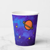 Astronaut und Moon Pappbecher (Rückseite)