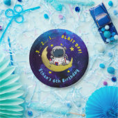 Astronaut und Moon Pappteller (Party)