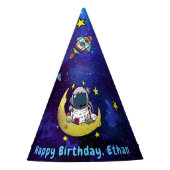 Astronaut und Moon Partyhütchen (Vorderseite)