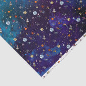 Astronaut und Moon Seidenpapier (Ausschnitt)