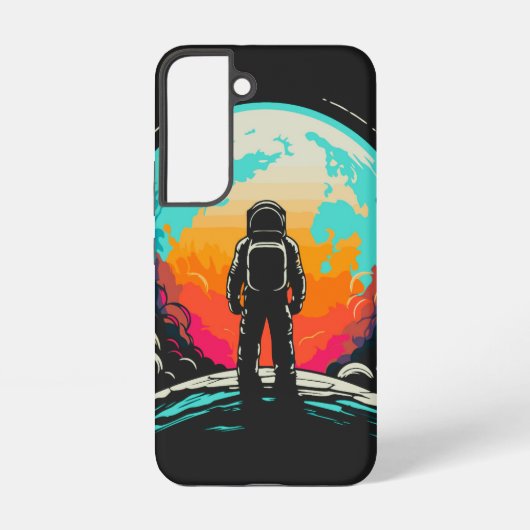 Astronaut und Planet Samsung Galaxy Hülle (Rückseite)