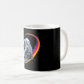 Astronaut und Skateboard Kaffeetasse (VorderseiteRechts)