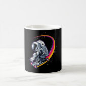 Astronaut und Skateboard Kaffeetasse (Mittel)
