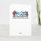 Astronaut und UFO Puff | Geburtstag Karte (Rückseite)