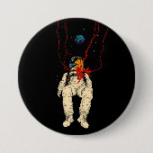 Astronaut und Weltraum Button (Vorderseite)