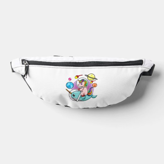 Astronaut Unicorn Reiten Narwhal Weltraum Universu Bauchtasche (Ablage )