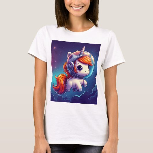 Astronaut Unicorn Women's Basic T - Shirt (Vorderseite)