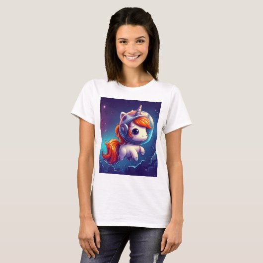 Astronaut Unicorn Women's Basic T - Shirt (Vorne ganz)