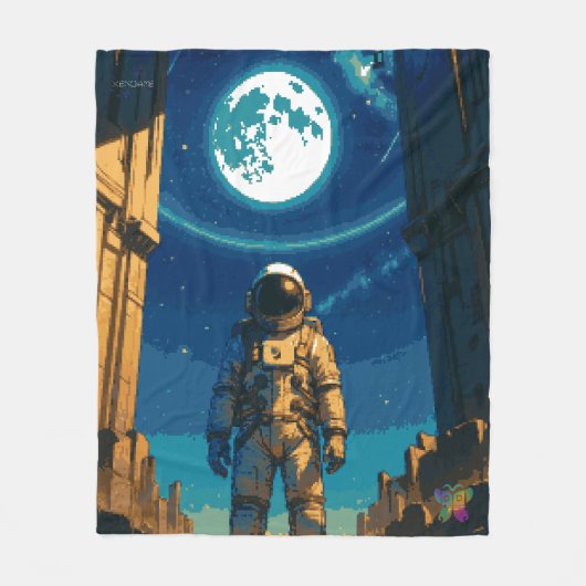 Astronaut unter dem himmlischen Tor Fleecedecke (Vorderseite)