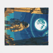 Astronaut unter dem himmlischen Tor Fleecedecke (Vorderseite (Horizontal))